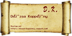 Dózsa Koppány névjegykártya